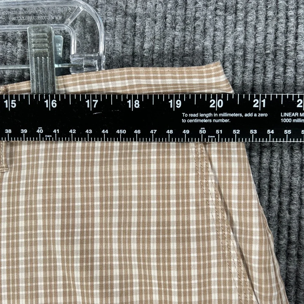 Adidas Mens Shorts 40 Brown Plaid Chino Golf 11